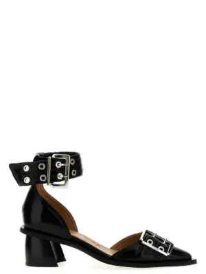 'Buckle Open Cut Pumps' pumps GANNI Black