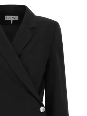 'Anagram Pebble' blazer Woman LOEWE Black