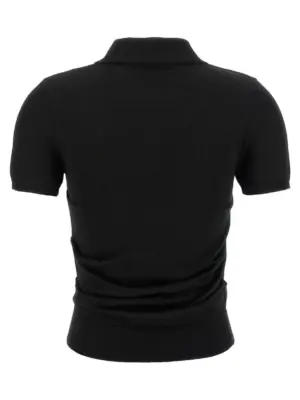 Curled hips polo shirt S359Y55K231100 LOEWE Black