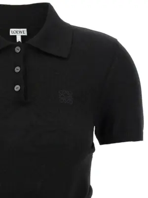 Curled hips polo shirt Woman LOEWE Black