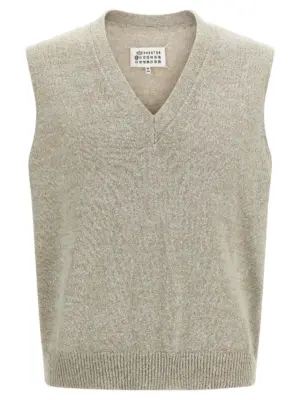 Bouclé knit vest MAISON MARGIELA Beige