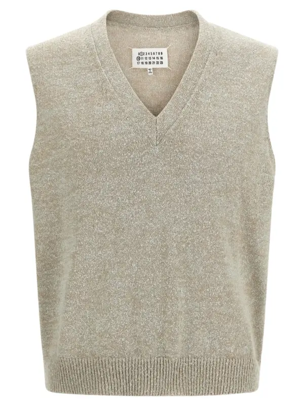 Bouclé knit vest MAISON MARGIELA Beige