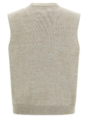 Bouclé knit vest S50FB0115M13152003F MAISON MARGIELA Beige
