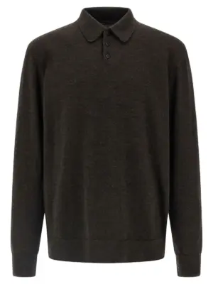 Suede patch polo shirt MAISON MARGIELA Brown