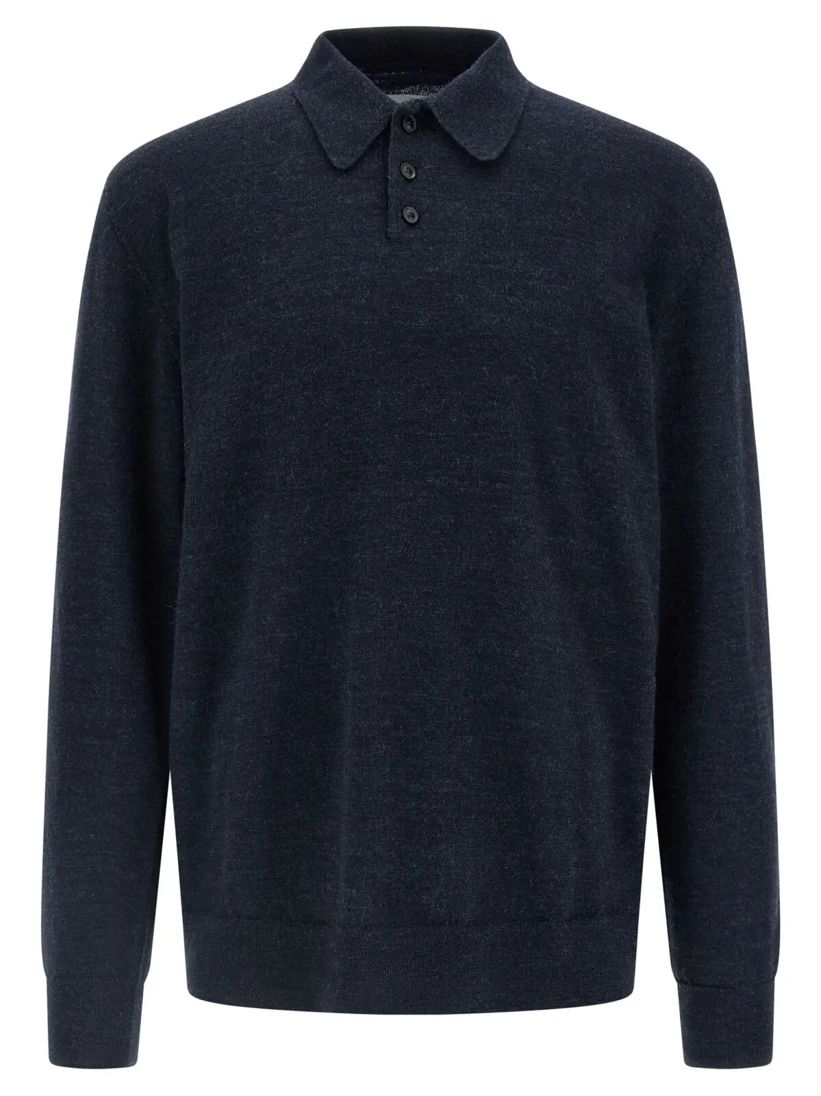 Поло Maison Margiela з замшевими вставками Синє 1 Suede patch polo shirt MAISON MARGIELA Blue