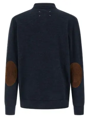 Suede patch polo shirt S50GL0061M13098511M MAISON MARGIELA Blue