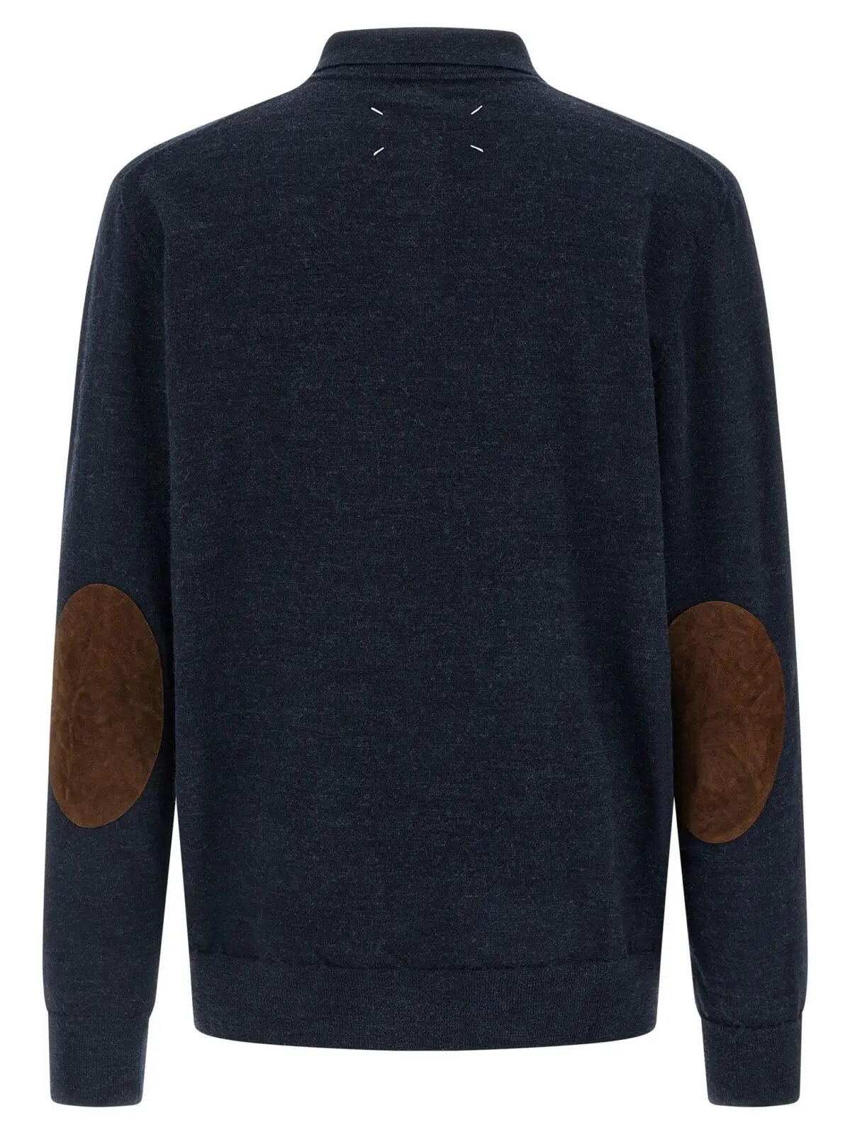 Поло Maison Margiela з замшевими вставками Синє 2 Suede patch polo shirt S50GL0061M13098511M MAISON MARGIELA Blue