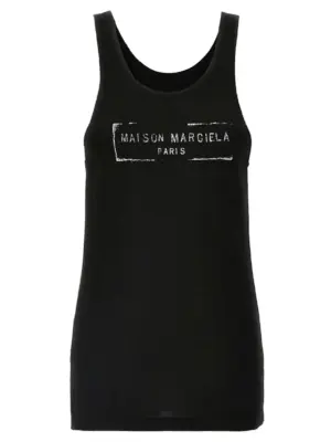 Logo tank top MAISON MARGIELA Black