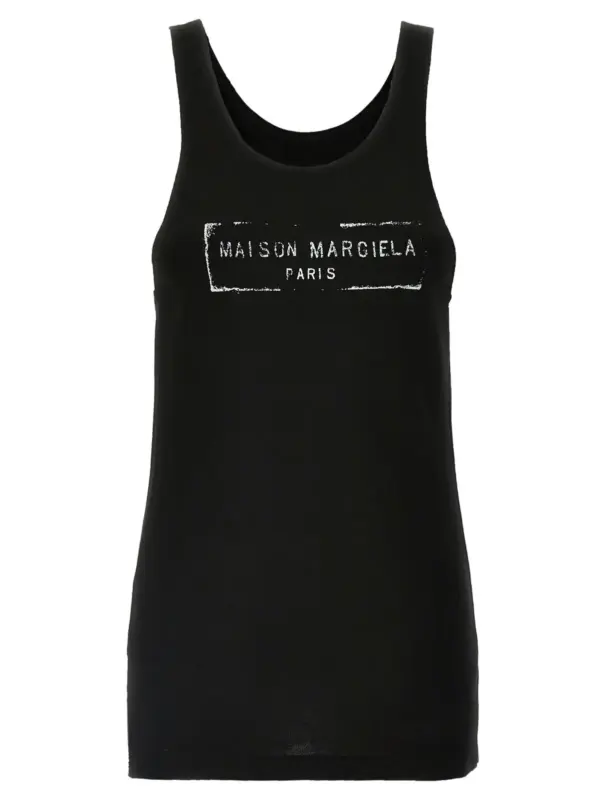 Logo tank top MAISON MARGIELA Black