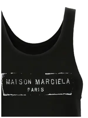 Logo tank top Woman MAISON MARGIELA Black