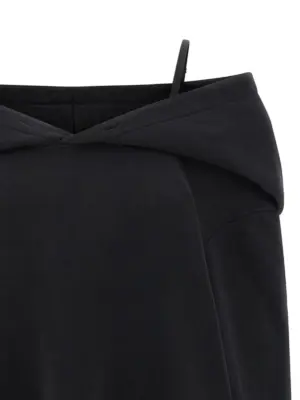 Off-shoulder hooded dress Woman MM6 MAISON MARGIELA Black
