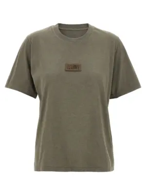 'Numeric signature MM6' patch t-shirt MM6 MAISON MARGIELA Gray