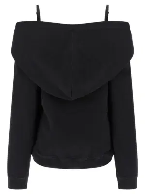 Off-shoulder hoodie S52GU0244M25014900 MM6 MAISON MARGIELA Black