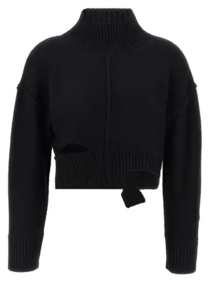 Distressed sweater MM6 MAISON MARGIELA Black
