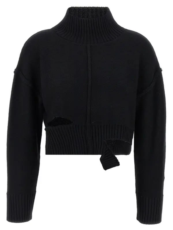 Distressed sweater MM6 MAISON MARGIELA Black