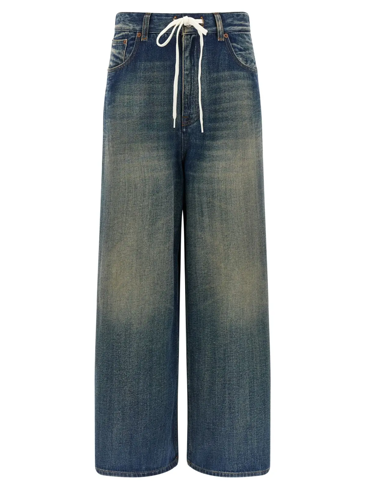 Джинси Mm6 Maison Margiela Wide leg Сині 1 Wide leg jeans MM6 MAISON MARGIELA Blue