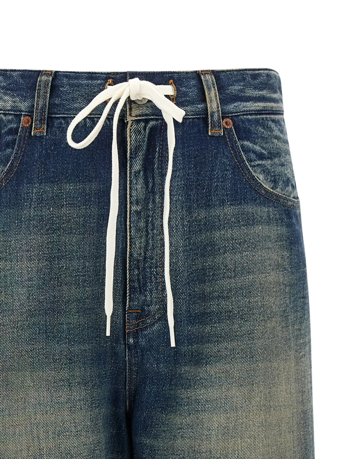 Джинси Mm6 Maison Margiela Wide leg Сині 3 Wide leg jeans Woman MM6 MAISON MARGIELA Blue