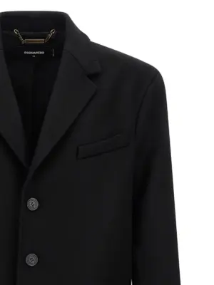Wool coat Man DSQUARED2 Black