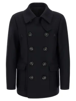 Wool coat DSQUARED2 Blue