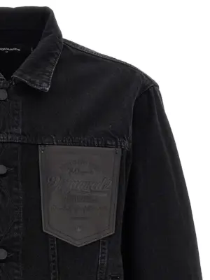 Denim jacket Man DSQUARED2 Black
