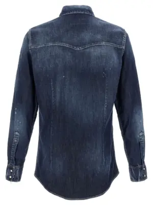 'Fashion western' shirt S74DM0935S30341470 DSQUARED2 Blue