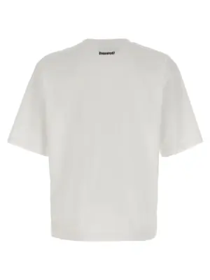 Printed T-shirt S74GD1478D20033100 DSQUARED2 White/Black