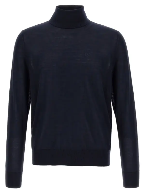 'D2' turtleneck sweater DSQUARED2 Blue