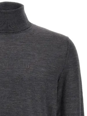 'D2' turtleneck sweater Man DSQUARED2 Gray