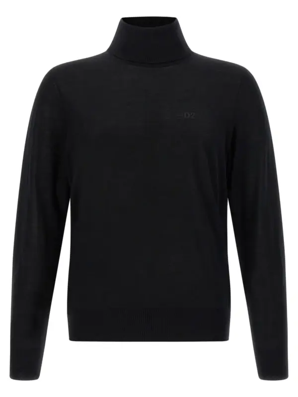 Wool turtleneck sweater DSQUARED2 Black
