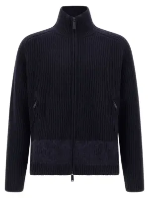Carded wool insert cardigan DSQUARED2 Blue