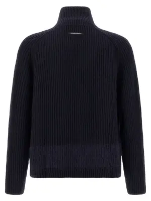 Carded wool insert cardigan S74HA1546D13150477 DSQUARED2 Blue