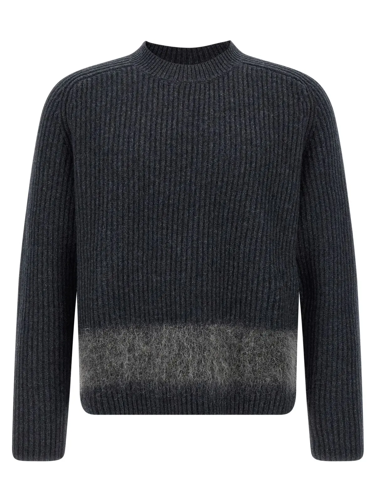 Светр Dsquared2 з вставками з чесаної вовни Сірий 1 Carded wool insert sweater DSQUARED2 Gray