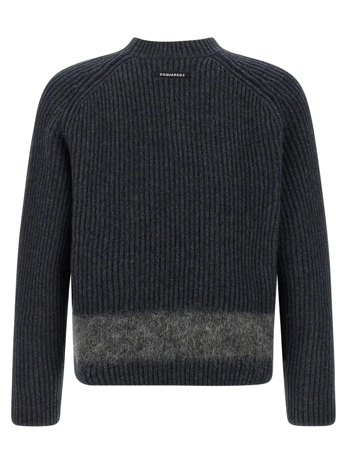 Светр Dsquared2 з вставками з чесаної вовни Сірий 2 Carded wool insert sweater S74HA1547D13150859 DSQUARED2 Gray