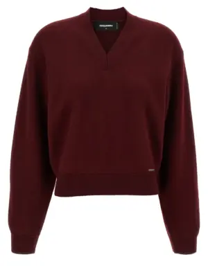 Cropped sweater DSQUARED2 Bordeaux