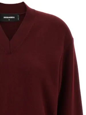 Cropped sweater Woman DSQUARED2 Bordeaux