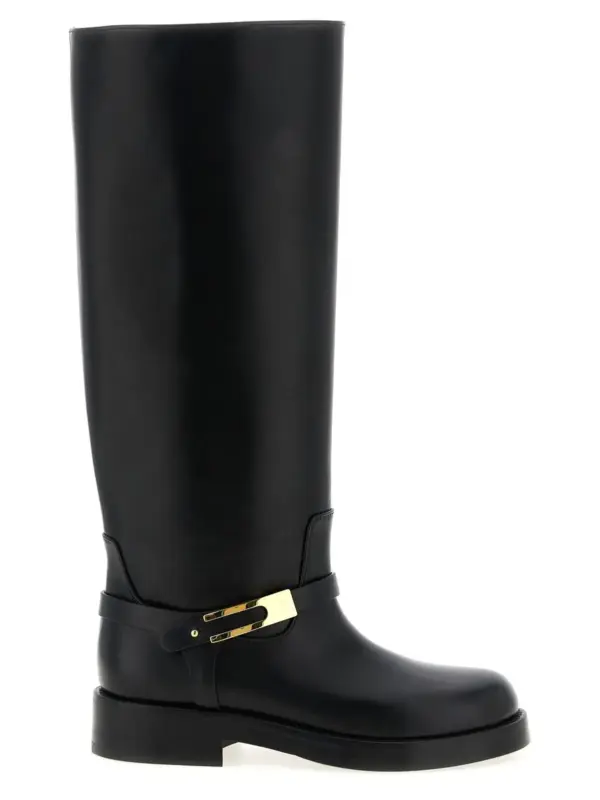 Logo strap boots ELISABETTA FRANCHI Black