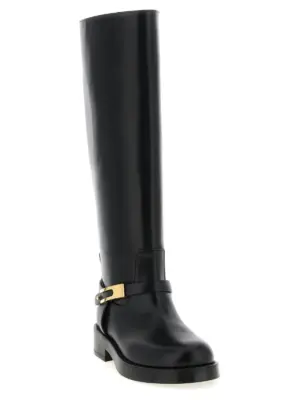 Logo strap boots SA57B56E2110 ELISABETTA FRANCHI Black