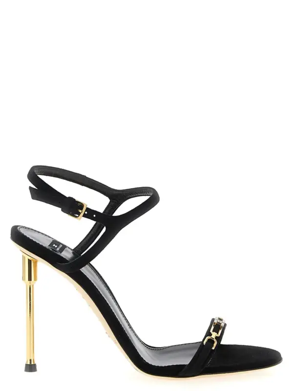 Sculpture heel sandals ELISABETTA FRANCHI Black