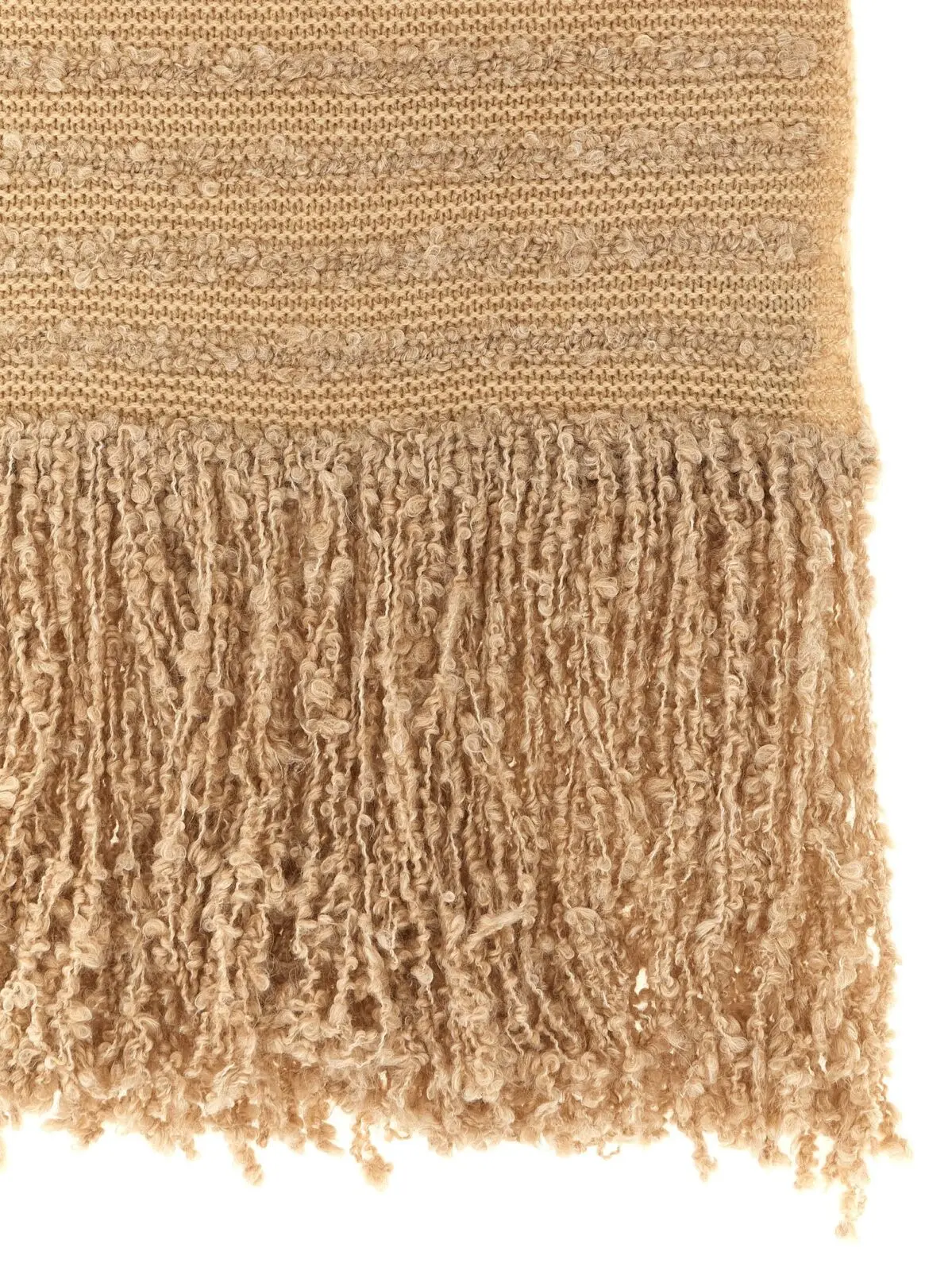 Шарф Fabiana Filippi Bouclé fringed Бежевий 2 Bouclé fringed scarf SAD215A890L5011236 FABIANA FILIPPI Beige