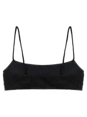 'Sadie' bikini top SADIEOVERLOCKLUREX00 MC2 SAINT BARTH Black