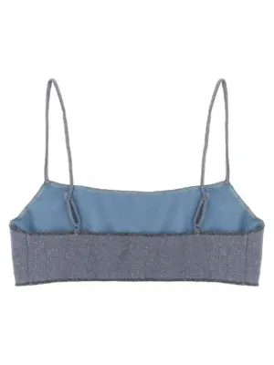 'Sadie' bikini top SADIEOVERLOCKLUREX36 MC2 SAINT BARTH Blue
