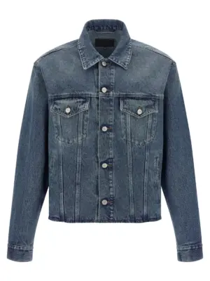 Raw cut denim jacket MM6 MAISON MARGIELA Blue