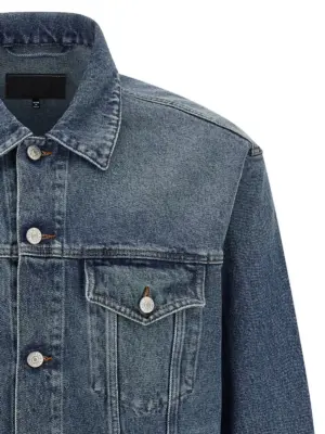 Raw cut denim jacket Man MM6 MAISON MARGIELA Blue