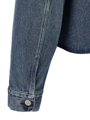 Raw cut denim jacket 100% cotton MM6 MAISON MARGIELA Blue