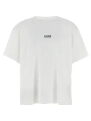 'Numeric signature MM6' patch t-shirt MM6 MAISON MARGIELA White