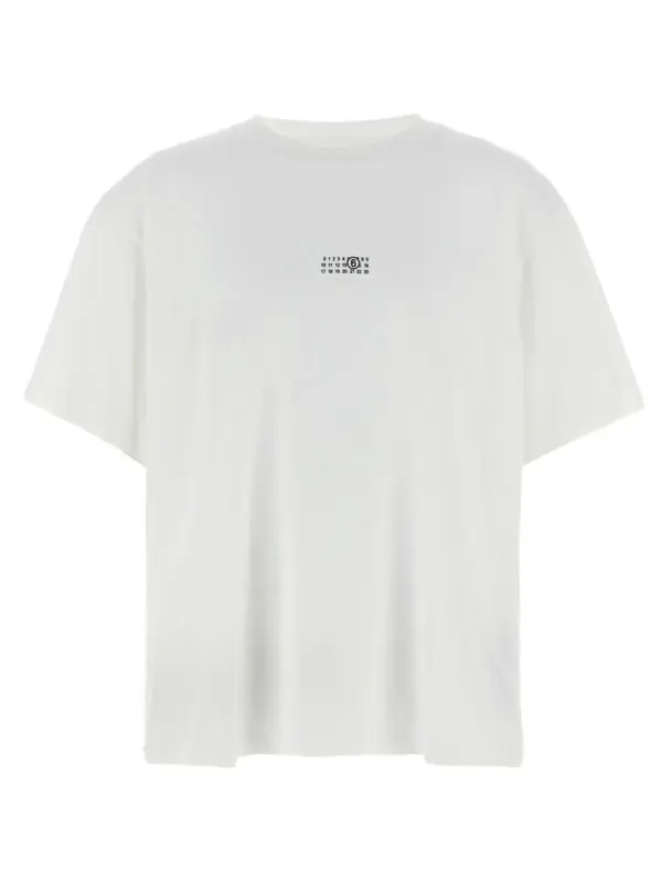 'Numeric signature MM6' patch t-shirt MM6 MAISON MARGIELA White