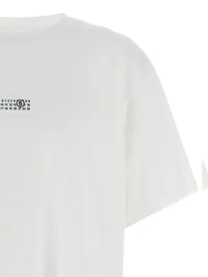 'Numeric signature MM6' patch t-shirt Man MM6 MAISON MARGIELA White