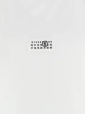 'Numeric signature MM6' patch t-shirt 100% cotton MM6 MAISON MARGIELA White