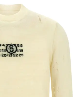 'Numeric signature MM6' sweater Man MM6 MAISON MARGIELA Beige
