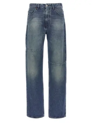Asymmetric stitching jeans MM6 MAISON MARGIELA Blue